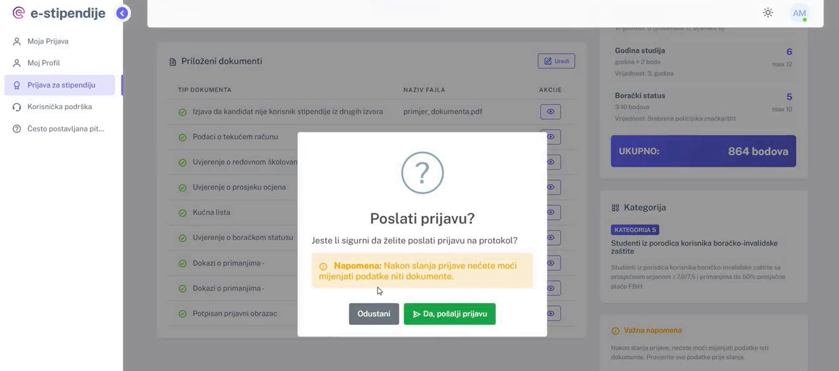 Forma za registraciju